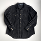 Polo Ralph Lauren (XL) Black Western Suede Roughout Leather Snap Over Shirt