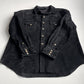 Polo Ralph Lauren (XL) Black Western Suede Roughout Leather Snap Over Shirt