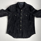 Polo Ralph Lauren (XL) Black Western Suede Roughout Leather Snap Over Shirt