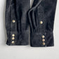 Polo Ralph Lauren (XL) Black Western Suede Roughout Leather Snap Over Shirt