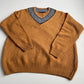 Phineas Cole by Paul Stuart (XL) Burnt Orange 100% Wool Cricket V-Neck Sweater