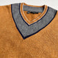 Phineas Cole by Paul Stuart (XL) Burnt Orange 100% Wool Cricket V-Neck Sweater