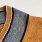 Phineas Cole by Paul Stuart (XL) Burnt Orange 100% Wool Cricket V-Neck Sweater