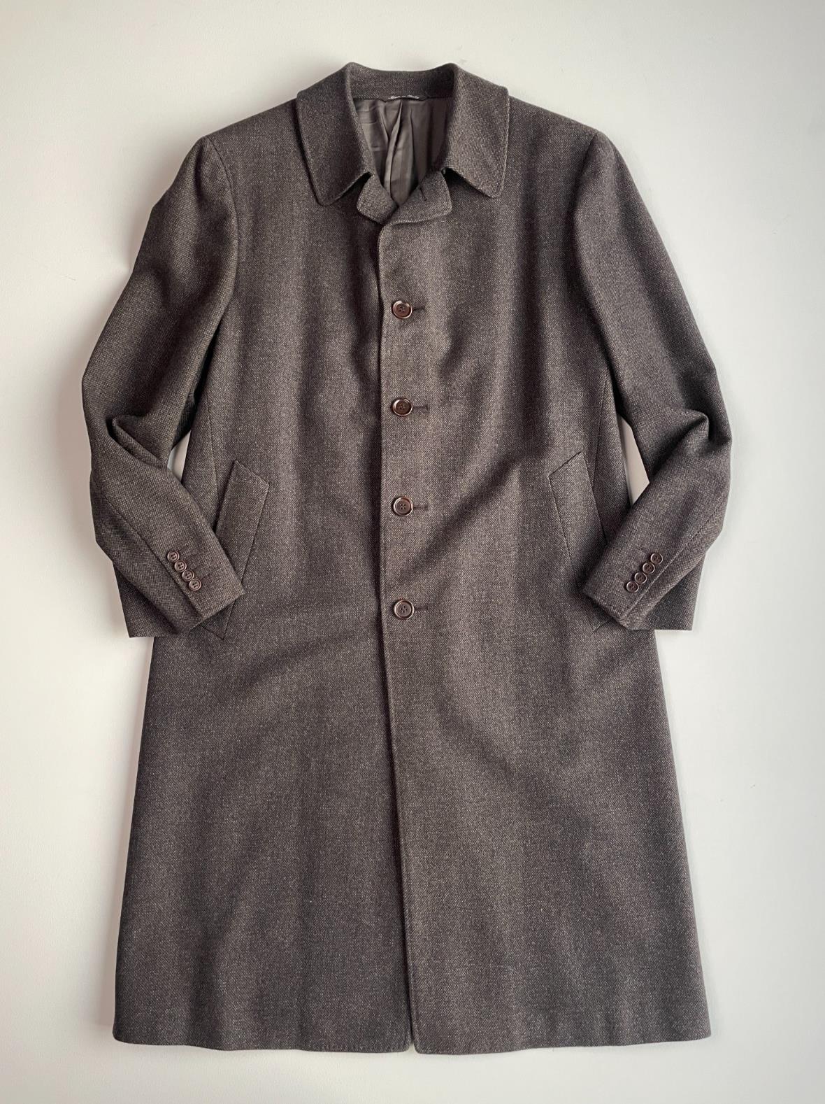 Canali (52 EUR / 42US) 100% Wool Birdseye Brown Car Top Coat