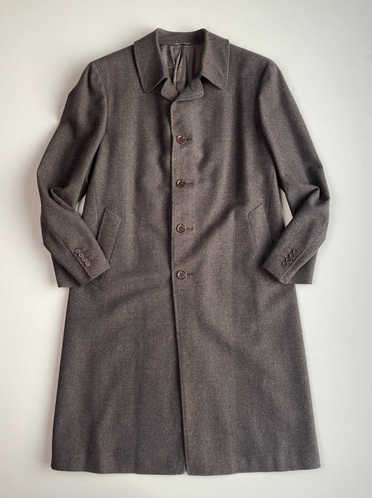 Canali (52 EUR / 42US) 100% Wool Birdseye Brown Car Top Coat