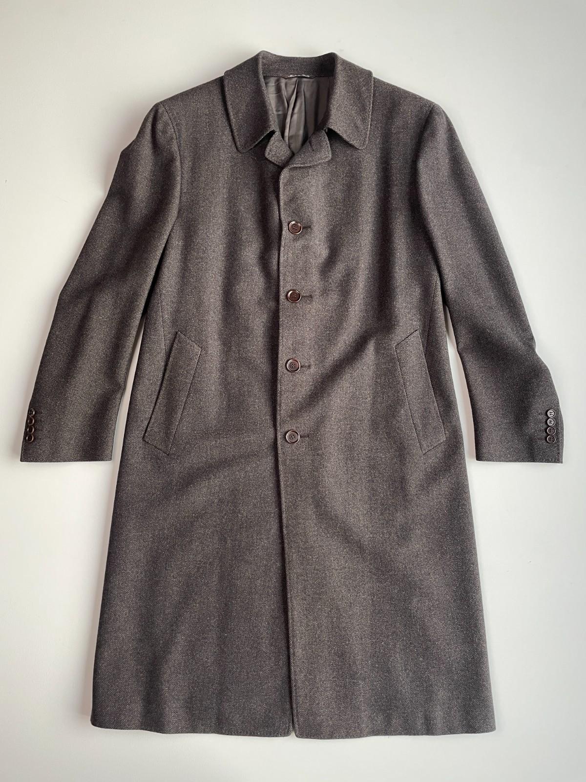 Canali (52 EUR / 42US) 100% Wool Birdseye Brown Car Top Coat