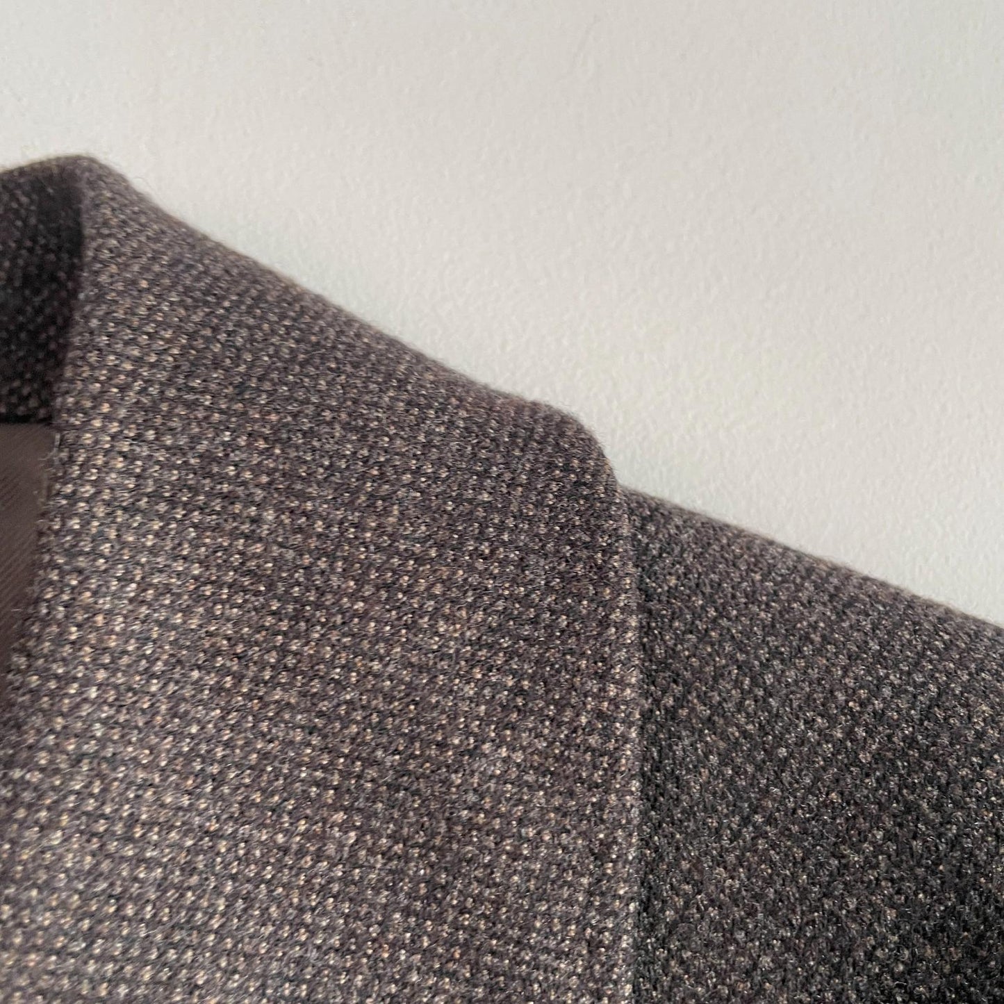 Canali (52 EUR / 42US) 100% Wool Birdseye Brown Car Top Coat