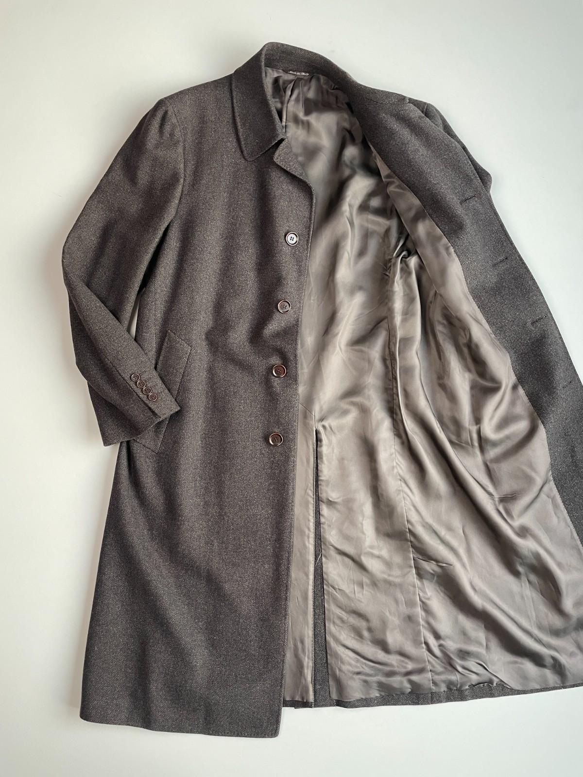 Canali (52 EUR / 42US) 100% Wool Birdseye Brown Car Top Coat