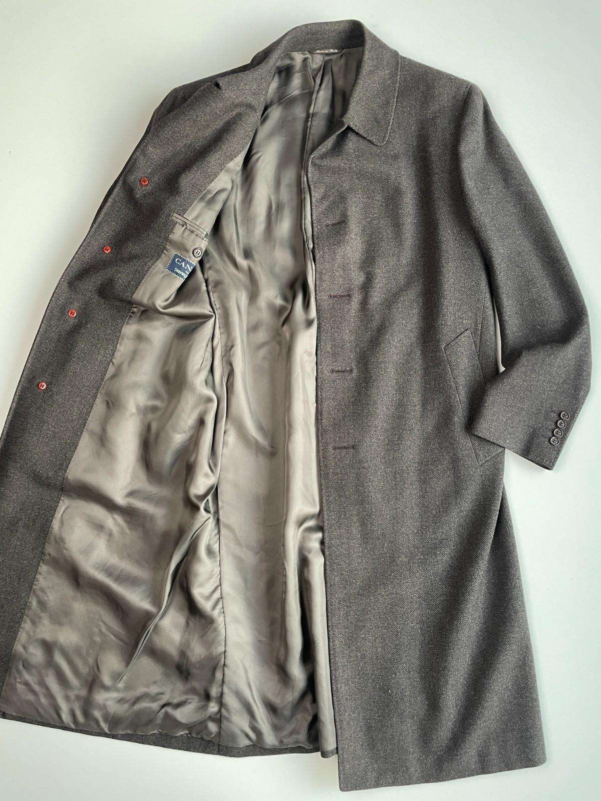 Canali (52 EUR / 42US) 100% Wool Birdseye Brown Car Top Coat
