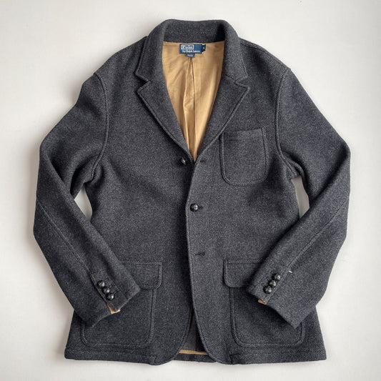 NWOT Polo Ralph Lauren (XL) 100% Wool Tweed Unstructured Gray Sports Coat