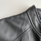 Barneys New York (XL) Black Leather Cafe Racer Motorcycle Jacket