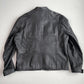 Barneys New York (XL) Black Leather Cafe Racer Motorcycle Jacket