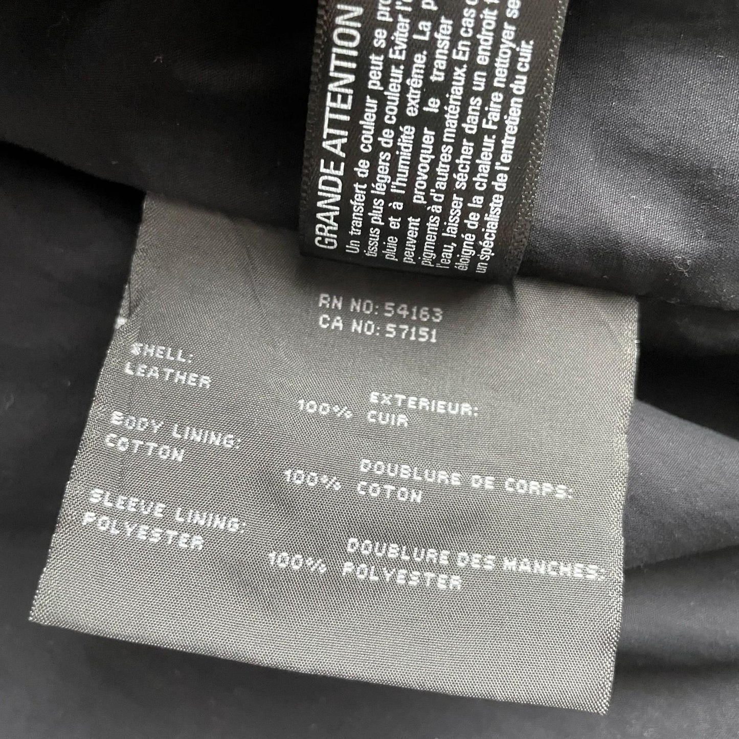 Barneys New York (XL) Black Leather Cafe Racer Motorcycle Jacket