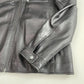 Barneys New York (XL) Black Leather Cafe Racer Motorcycle Jacket