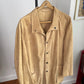 Armani Collezioni (44) Goat Suede Leather Metal Snap Button Chore Shirt Jacket