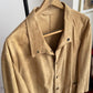 Armani Collezioni (44) Goat Suede Leather Metal Snap Button Chore Shirt Jacket