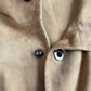 Armani Collezioni (44) Goat Suede Leather Metal Snap Button Chore Shirt Jacket