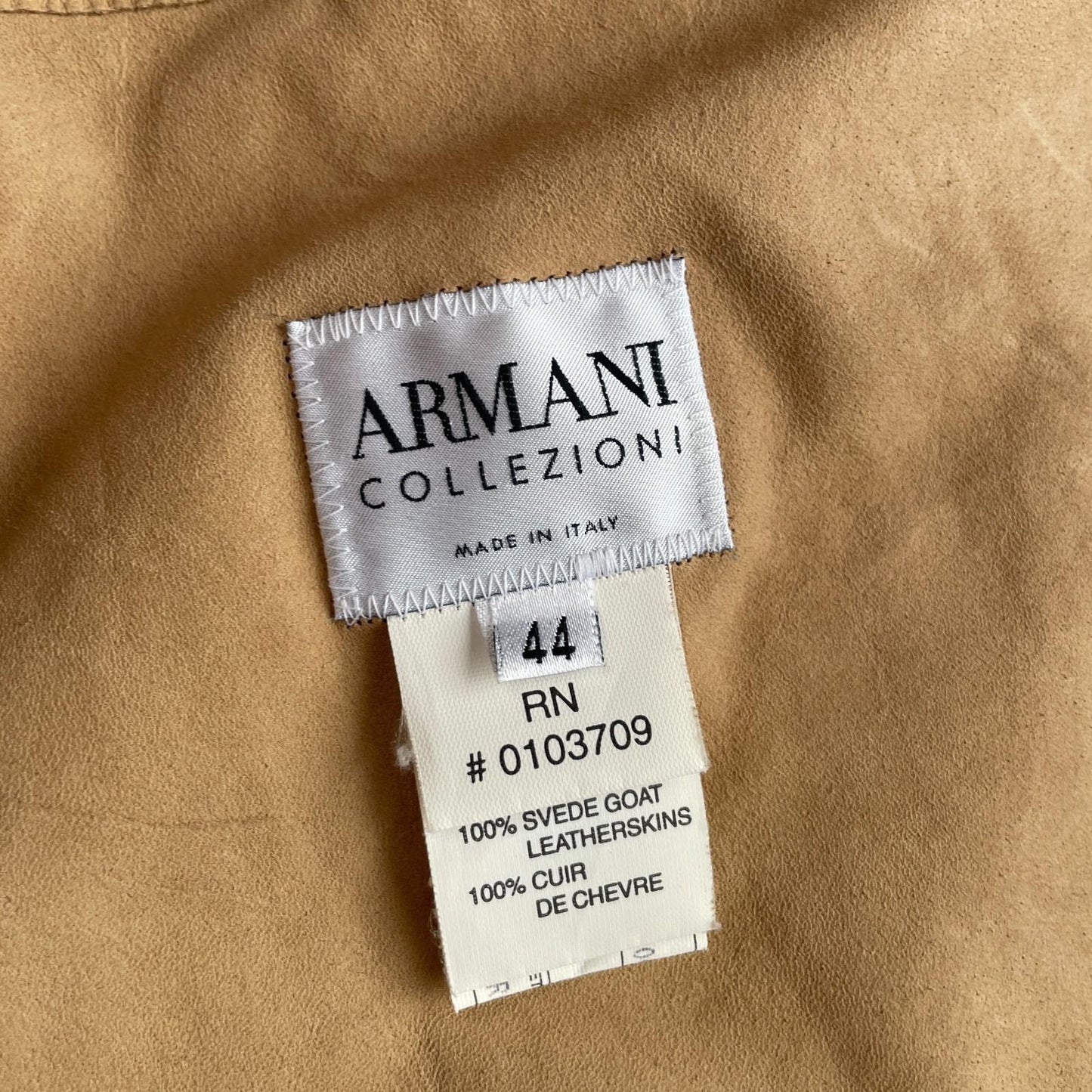 Armani Collezioni (44) Goat Suede Leather Metal Snap Button Chore Shirt Jacket