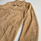 Armani Collezioni (44) Goat Suede Leather Metal Snap Button Chore Shirt Jacket