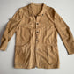 Armani Collezioni (44) Goat Suede Leather Metal Snap Button Chore Shirt Jacket