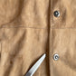 Armani Collezioni (44) Goat Suede Leather Metal Snap Button Chore Shirt Jacket