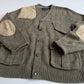 Polo Ralph Lauren (XL) 100% Wool Sage Green Check Twill Trim Cardigan Sweater