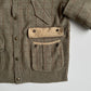 Polo Ralph Lauren (XL) 100% Wool Sage Green Check Twill Trim Cardigan Sweater