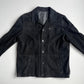 Ermenegildo Zenga (52/L) Black Suede Leather Button Front Jacket
