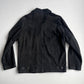 Ermenegildo Zenga (52/L) Black Suede Leather Button Front Jacket