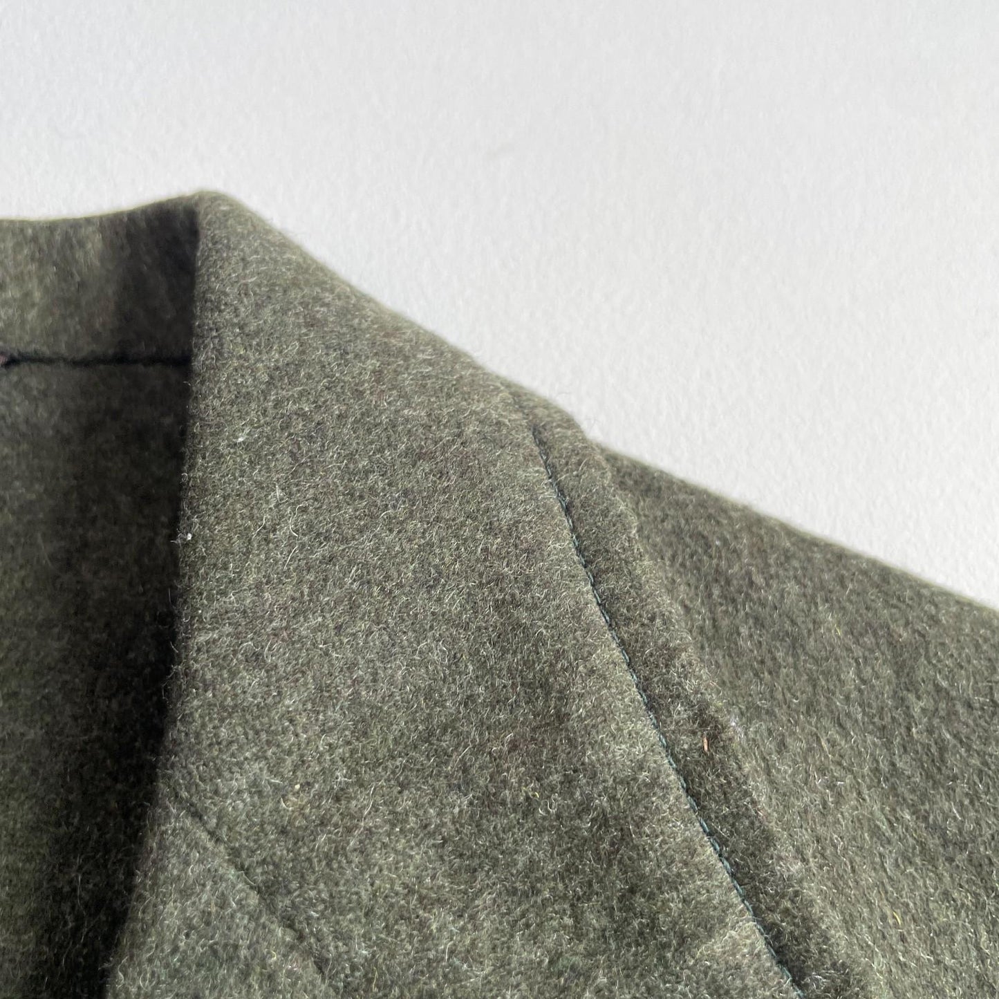 VNTG Paul Stuart (44L) Moss Green Flannel Wool Patch Pocket Country Sports Coat