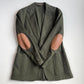 VNTG Paul Stuart (44L) Moss Green Flannel Wool Patch Pocket Country Sports Coat