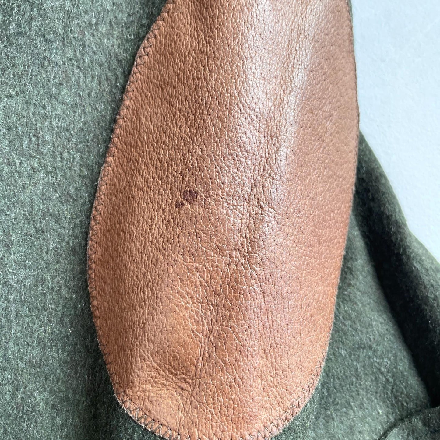 VNTG Paul Stuart (44L) Moss Green Flannel Wool Patch Pocket Country Sports Coat