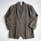 VNTG Issey Miyake (M /L) 100% Wool Military Green Pleated Chore Coat