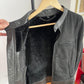 Belstaff (size 48 / M) Nubuck Leather Shearling Cafe Racer Black Jacket