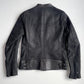 Belstaff (size 48 / M) Nubuck Leather Shearling Cafe Racer Black Jacket