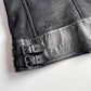 Belstaff (size 48 / M) Nubuck Leather Shearling Cafe Racer Black Jacket
