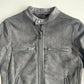 Belstaff (size 48 / M) Nubuck Leather Shearling Cafe Racer Black Jacket