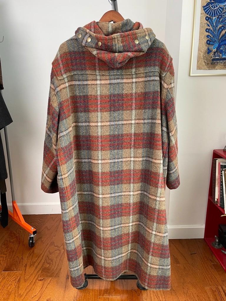 VNTG Polo Ralph Lauren (XL) Wool/Alpaca Brushed Plaid Duffle Coat