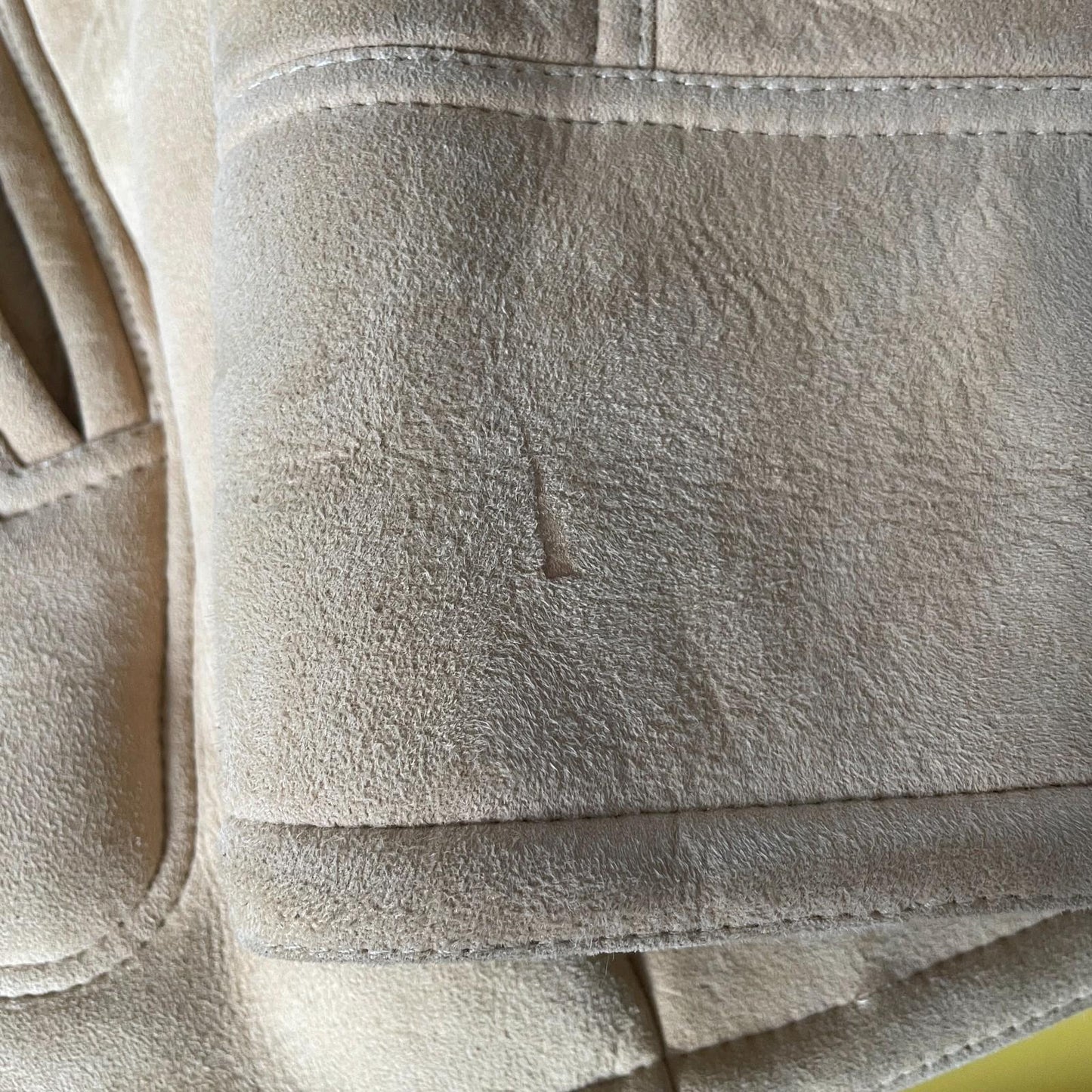 VNTG Knights Tailors (46 / XL) Genuine Leather Shearling Revere Collar Coat