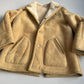 VNTG Knights Tailors (46 / XL) Genuine Leather Shearling Revere Collar Coat