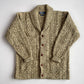 VNTG Polo Ralph Lauren (L) 100% Wool Melange Cable Hand-Knit Cardigan Sweater