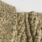 VNTG Polo Ralph Lauren (L) 100% Wool Melange Cable Hand-Knit Cardigan Sweater