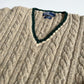 VVNTG Polo Ralph Lauren (XL) Wool/Alpaca Cable-Knit V-Neck Sweater