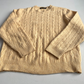 VNTG Brooks Brothers (L) Golden Yellow 100% Wool Cable Knit Sweater