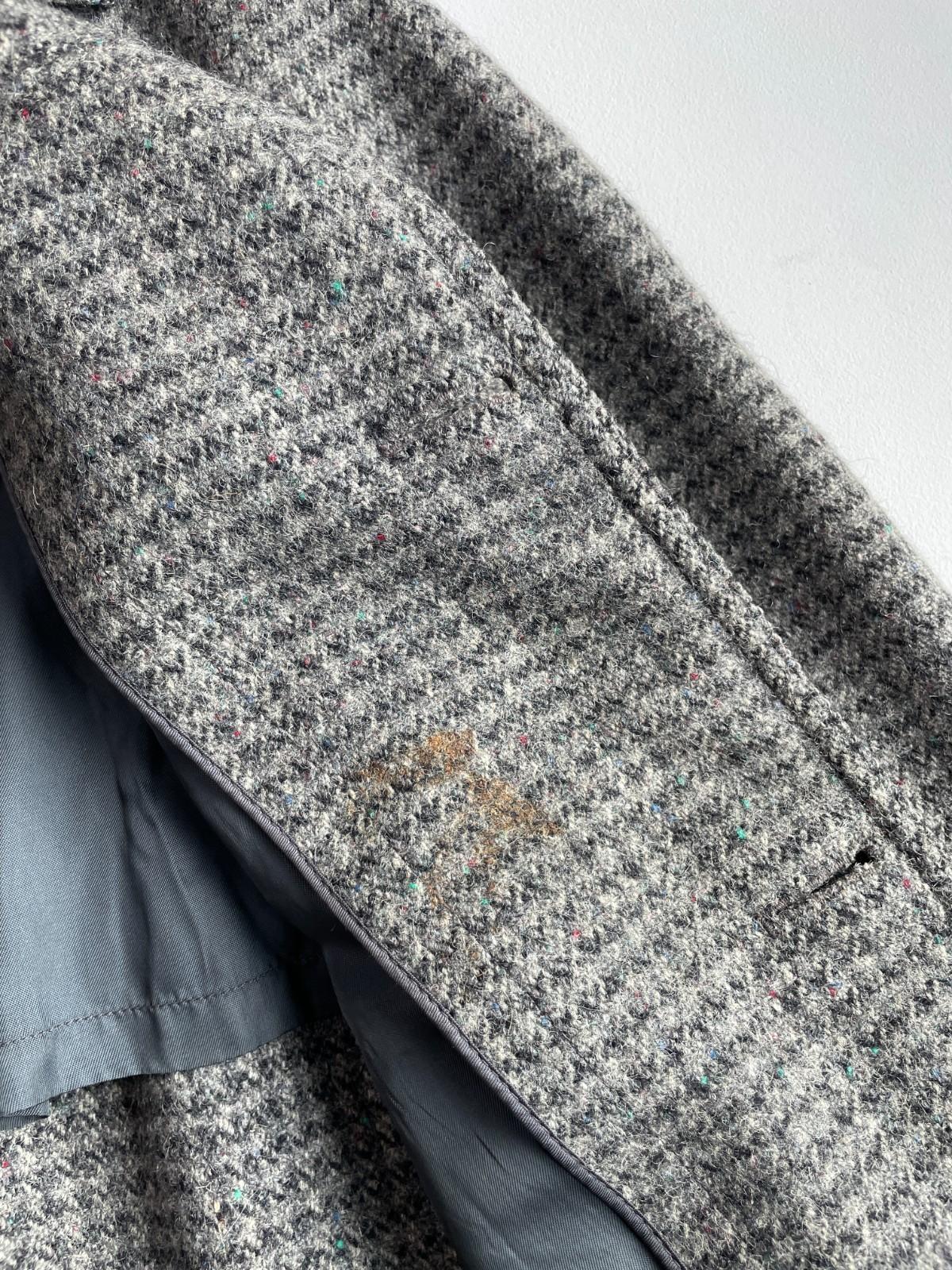 VNTG Harris Tweed (38R) 100% Wool Flecked Balmacaan Raglan Overcoat