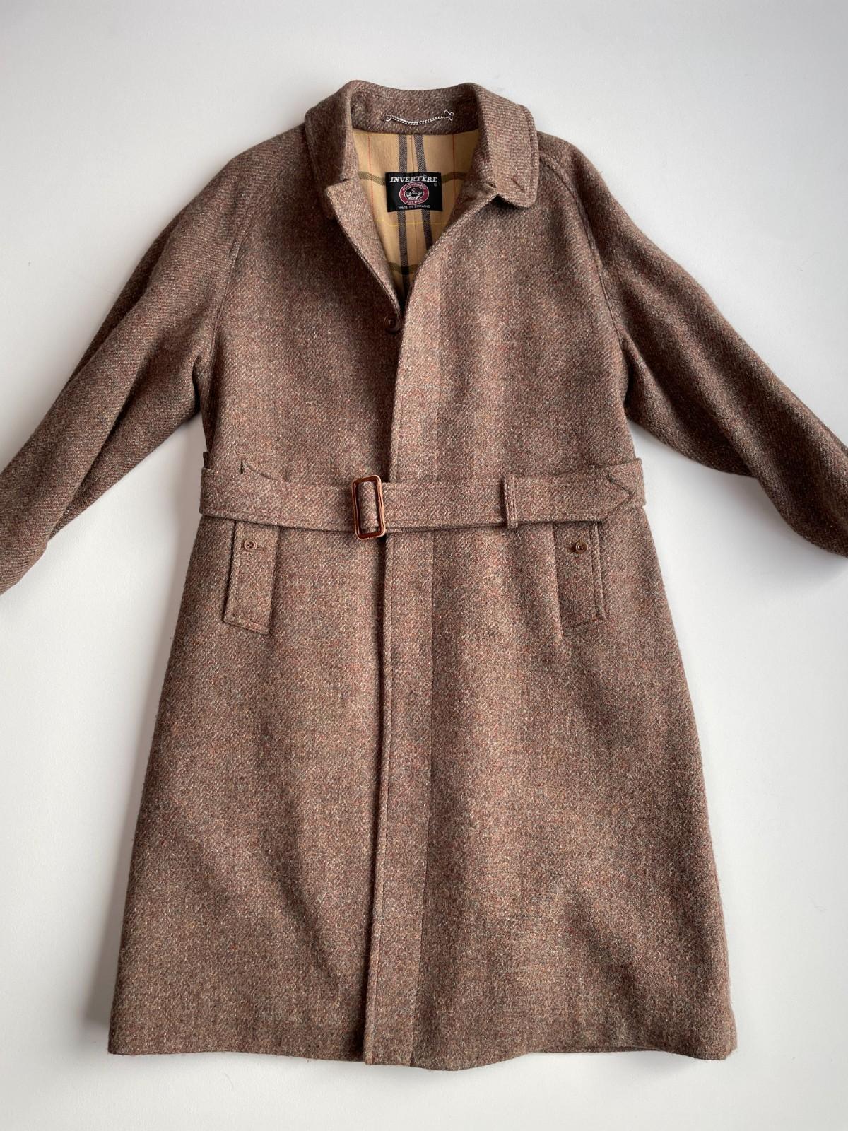 Invertere Coatwrights (38R) Wool Melange Balmacaan Belted Overcoat