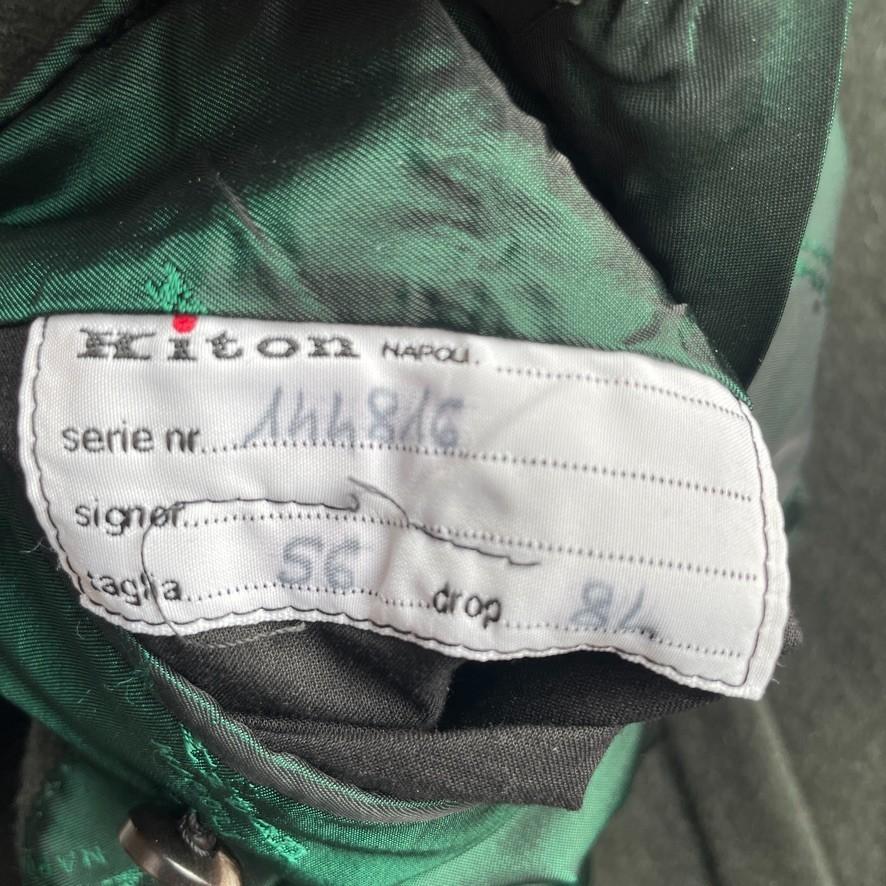 Kiton (56L Slim) 100% Cashmere 3-2 Roll Loden/Emerald Green Flannel Sports Coat