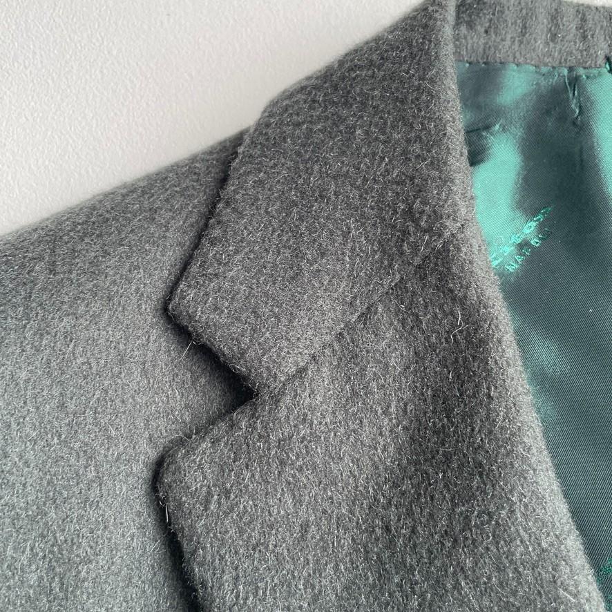Kiton (56L Slim) 100% Cashmere 3-2 Roll Loden/Emerald Green Flannel Sports Coat