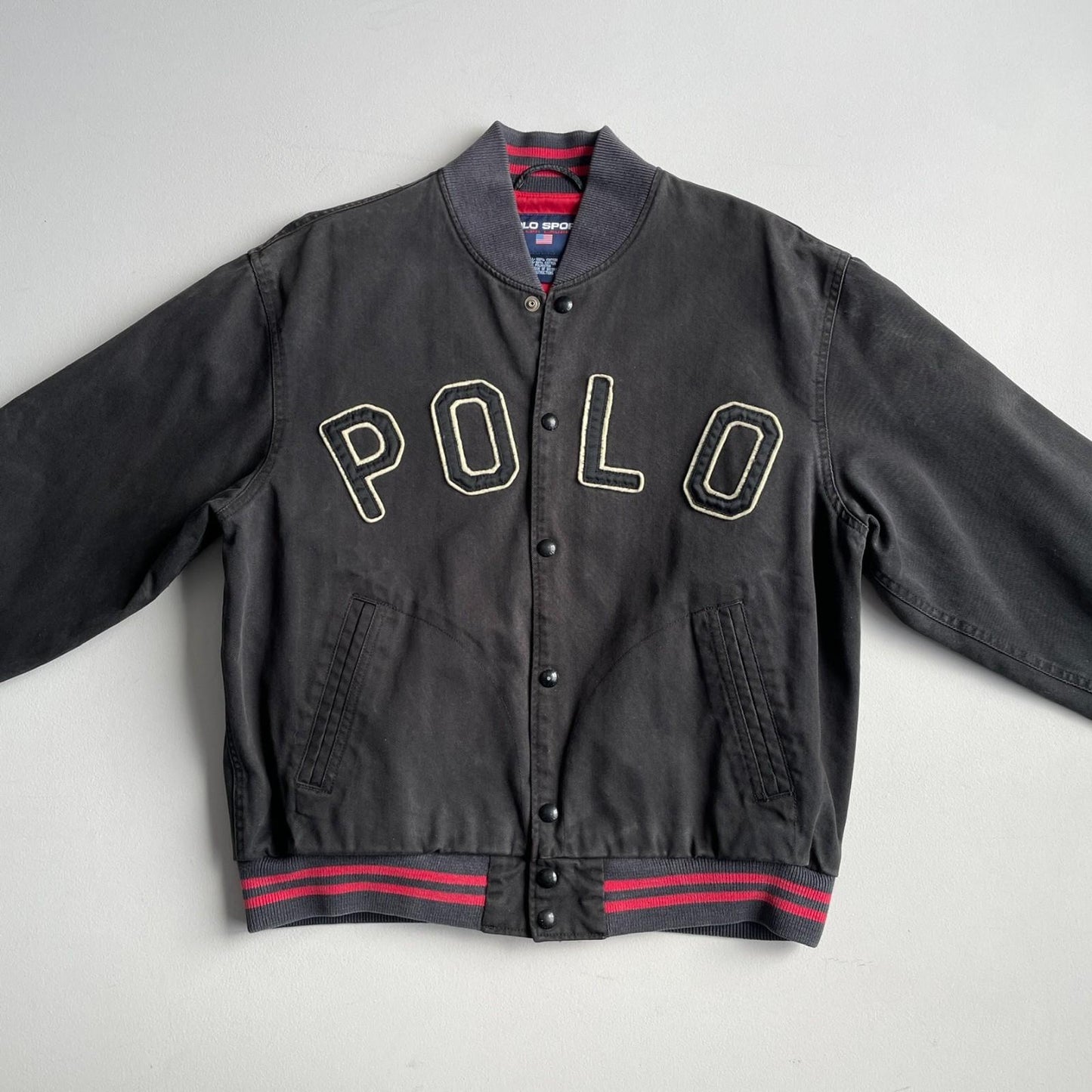 VNTG Ralph Lauren Polo Sport (M) Tiger Varsity Letter Embroidered Jacket