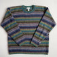 VNTG LL Bean (L) Shetland Wool Striped Multi-Color Sweater